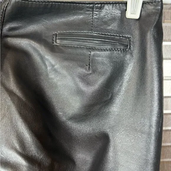 Maybe.com Argentina Black Genuine Leather Pants 6 - Picture 5 of 10
